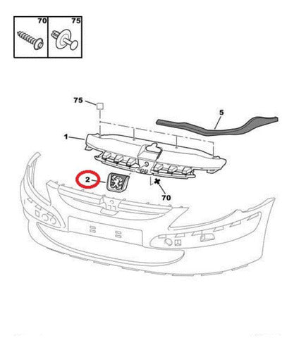 Logo Mascara Peugeot 307 (leon)