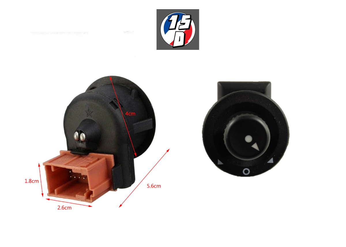Tecla Interruptor de Control del Espejo Retrovisor Eléctrico Peugeot y Citroën